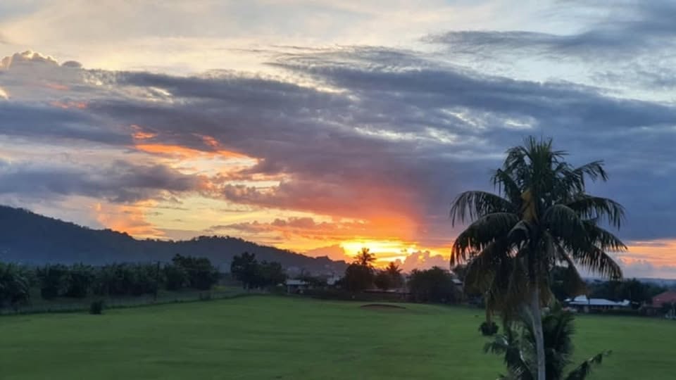 Sunset over the fairway at Faleata Golf Course